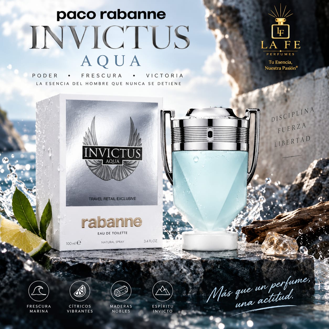 Paco Rabanne Invictus Aqua 100ml EDT Man